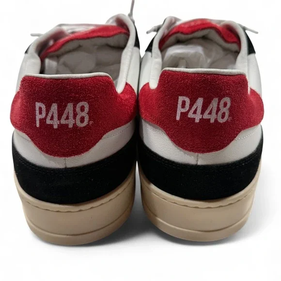 Project‎ Sustainability P448 Leather Sneakers Bali Italy EU 48 US 13.5 White